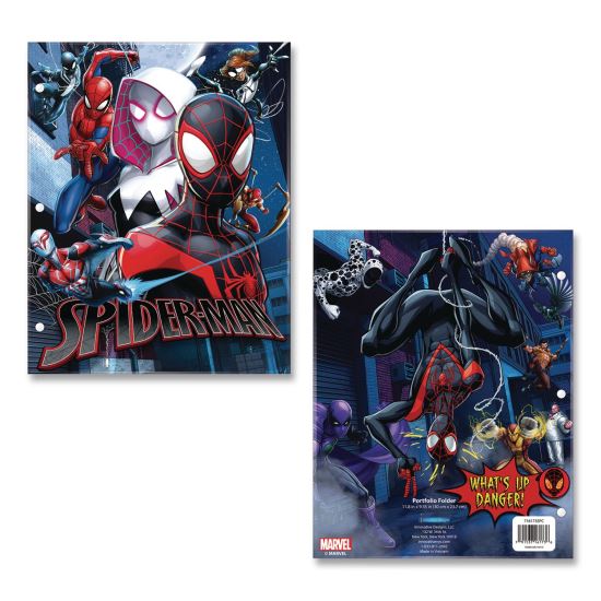 Licensed Two-Pocket Folder, Marvel Spiderman, Side: 3-Hole Punched, Accommodates (50) 11 x 8.5 Sheets, Multicolor1