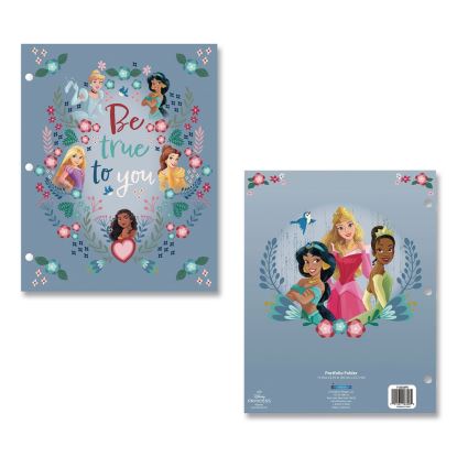 Licensed Two-Pocket Folder, Disney Princesses, Side: 3-Hole Punched, Accommodates (50) 11 x 8.5 Sheets, Multicolor1