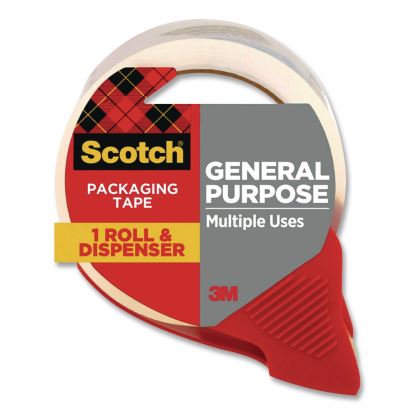General Purpose Packaging Tape with Dispenser, 3" Core, 1.88" x 54.6 yd, Clear1