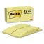 Original Pads in Canary Yellow, Note Ruled, 3" x 3", 100 Sheets/Pad, 12 Pads/Pack1