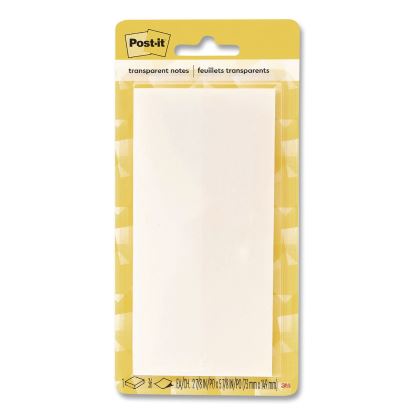 Transparent Notes, 2.88" x 5.88", Clear, 36 Sheets/Pad1