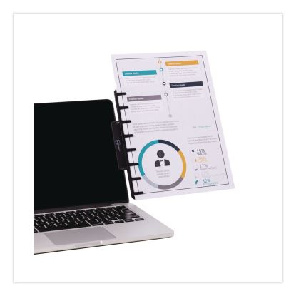 Monitor Document and Note Holder, Hold Up to 4 Legal Size Sheets, Plastic, Black1