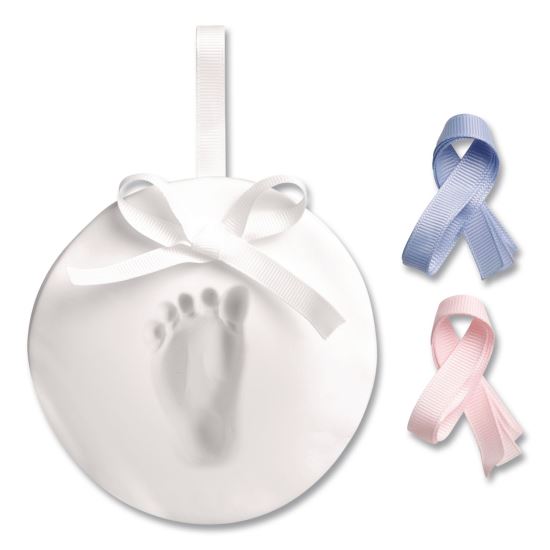 Babyprints Handprint or Footprint Keepsake Ornament Kit, 100% Baby Safe Impression Material/Shaping Ring/Ribbon/Pin1