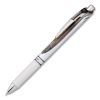 EnerGel Pearl Deluxe RTX Gel Pen, Retractable, Medium 0.7 mm, Black Ink, Pearl White/Smoke Barrel, Dozen2