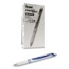 EnerGel Pearl Deluxe RTX Gel Pen, Retractable, Fine 0.5 mm, Blue Ink, Pearl White/Black Barrel, Dozen1