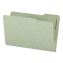 Heavy-Duty Pressboard Fastener Folders, 2/5-Cut Tab: Right, Expands 2", 2 Fasteners, Legal Size, Gray/Green, 25/Box1