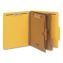 Heavy-Duty Pressboard Classification Folder, Expands 2", 2 Full-Pocket Dividers, 6 Fasteners, Letter Size, Yellow, 10/Box1