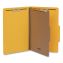 Heavy-Duty Pressboard Classification Folder, 2/5-Cut Tab, Expands 2", 1 Divider, 4 Fasteners, Legal Size, Yellow, 10/Box1