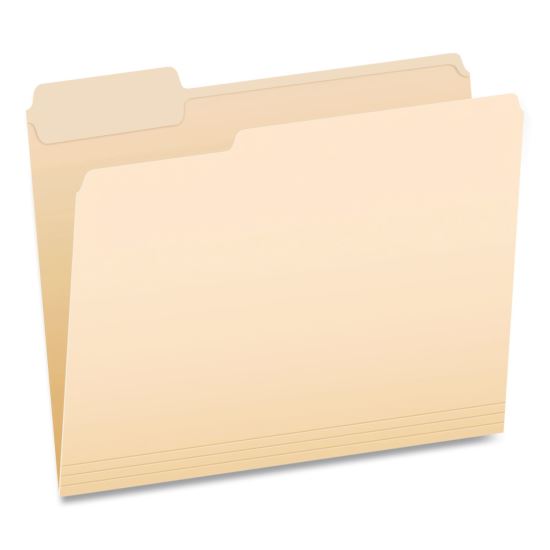 Earthwise by Pendaflex 100% Recycled Manila File Folder, 1/3-Cut Tabs: Assorted, Letter Size, 0.75" Expansion, Manila, 100/BX1