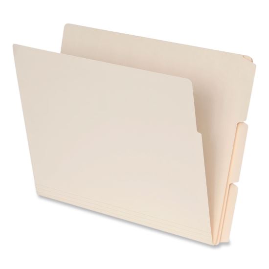 Manila End Tab Folders, 1/3-Cut Tabs: Assorted, Letter Size, 0.75" Expansion, Manila, 100/Box1
