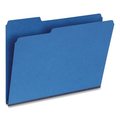 Recycled Colored File Folders, 1/3-Cut Tabs: Assorted, Letter Size, 1" Expansion, Dark Blue, 25/Box1
