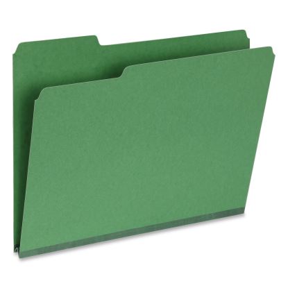 Recycled Colored File Folders, 1/3-Cut Tabs: Assorted, Letter Size, 1" Expansion, Green, 25/Box1