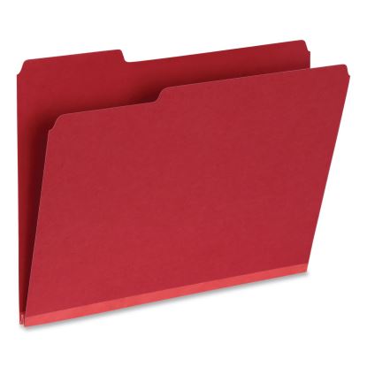 Recycled Colored File Folders, 1/3-Cut Tabs: Assorted, Letter Size, 1" Expansion, Red, 25/Box1