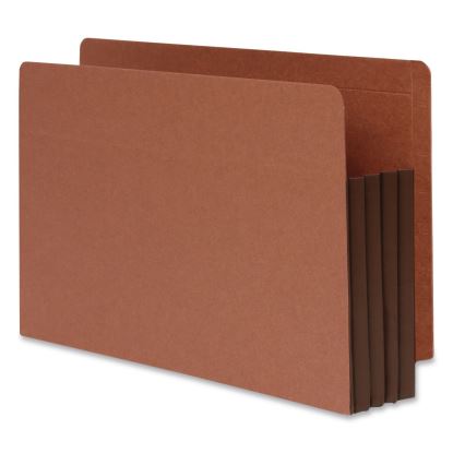End Tab File Pocket, Dark Brown Gusset, 3.5" Expansion, Legal Size, Brown/Dark Brown, 10/Box1