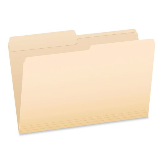 Manila File Folders, 1/2-Cut Tabs: Assorted, Legal Size, 0.75" Expansion, Manila, 100/Box1