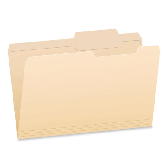 Manila File Folders, 2/5-Cut Tabs: Right, Legal Size, 0.75" Expansion, Manila, 100/Box1