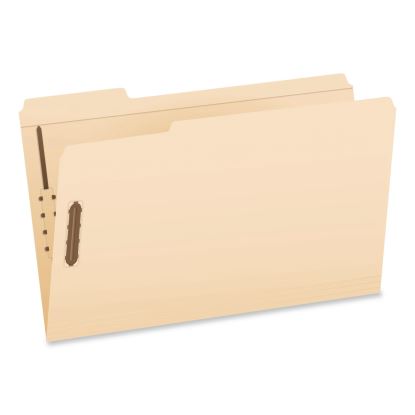 Manila Fastener Folders, 1/3-Cut Tab: Assorted, Expands 0.75", 2 Fasteners, Legal Size, 50/Box1