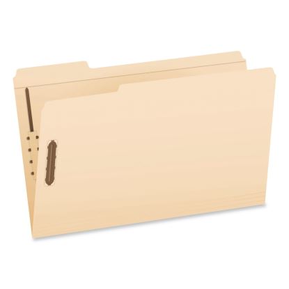 Manila Fastener Folders, 1/3-Cut Tab: Assorted, Expands 0.75", 2 Fasteners, Legal Size, Manila, 50/Box1