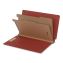 Heavy-Duty Pressboard End Tab Classification Folders, Expands 2", 2 Dividers, 6 Fasteners, Legal Size, Brown, 10/Box1