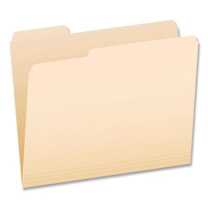 Manila File Folders, 1/3-Cut Tabs: Assorted, Letter, 0.75" Expansion, Manila, 100/Box1