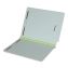 Colored Pressboard End Tab Fastener Folders, Straight Tab, Expands 1", 2 Fasteners, Letter Size, Light Green, 25/Box1