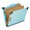 Hanging Classification Folders with Dividers, 2 Dividers, 2/5-Cut Exterior Tabs, Letter Size, Light Blue, 10/Box1