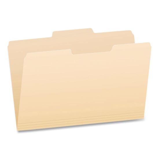 Manila File Folders, 1/3-Cut Tabs: Center Position, Legal Size, 0.75" Expansion, Manila, 100/Box1