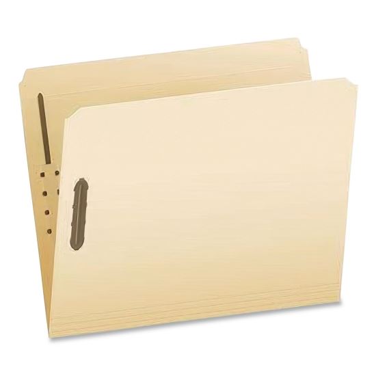 Manila Fastener Folders, Straight Tab, Expands 2", 2 Fasteners, Letter Size, Manila, 50/Box1