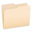 Reinforced Top File Folders, 1/2-Cut Tabs: Assorted Positions, Letter Size, Manila, 100/Box1