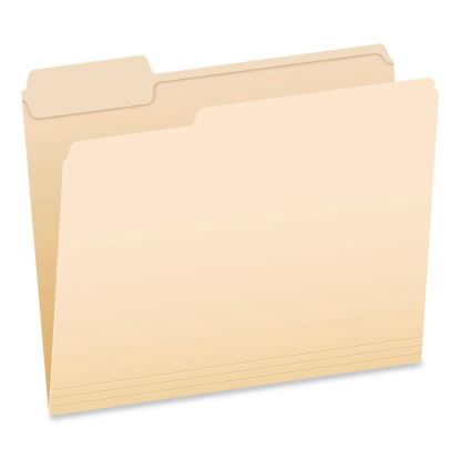 Reinforced Top File Folders, 1/3-Cut Tabs: Left Position, Letter Size, Manila, 100/Box1