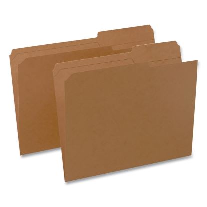 Reinforced Top-Tab File Folders, 2/5-Cut Tabs, Letter, Brown Kraft, 100/Box1
