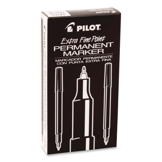 Extra-Fine Permanent Markers, Extra-Fine Tip, Black, Dozen1