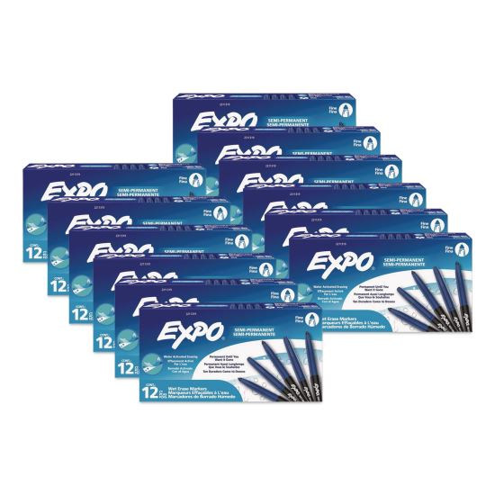Wet Erase Marker, Fine Bullet Tip, Blue, 144/Carton1
