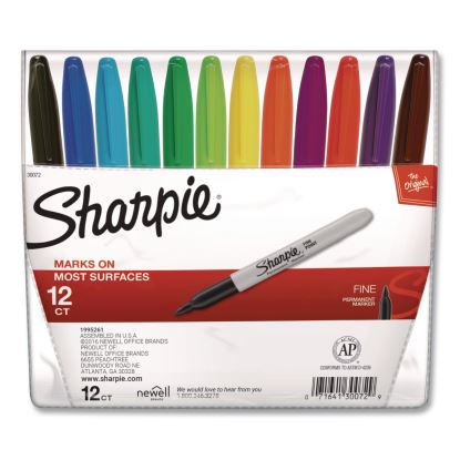 Fine Tip Permanent Marker, Fine Bullet Tip, Assorted Colors, 144/Carton1
