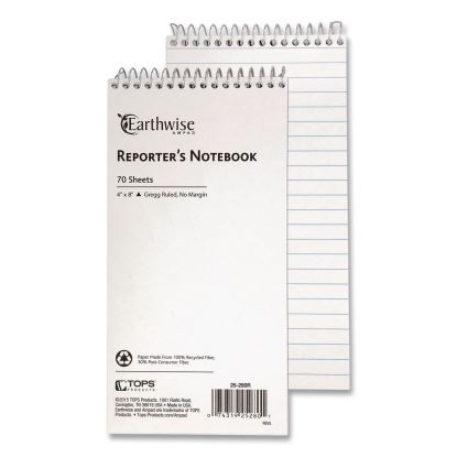Earthwise by Ampad Recycled Reporter's Notepad, White Cover, Gregg Rule, (70) White 4 x 8 Sheets, Dozen1