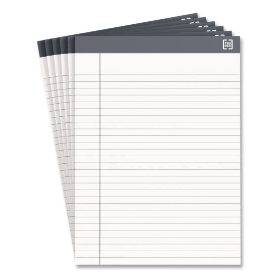 Notepads, Wide/Legal Rule, (50) White 8.5 x 11 Sheets, 6/Pack1