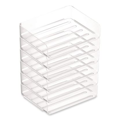 Clear Side Load Stackable Plastic Letter Tray, Letter Size, 9.72 x 12.63 x 3.01, 6/Pack1