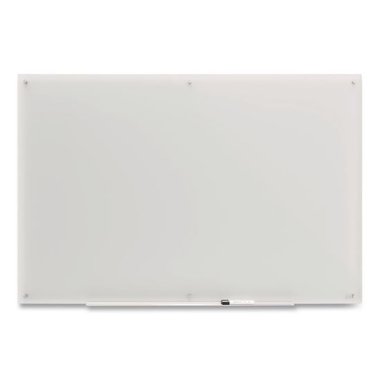 Tempered Glass Dry Erase Board, Frosted, 6 ft x 4 ft, White Surface1