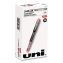 VISION ELITE Rollerball Pen, Stick, Micro 0.5 mm, Red Ink, Black/Red/Clear Barrel, Dozen1