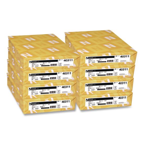 Exact Index Card Stock, 94 Bright, 90 lb Index Weight, 8.5 x 11, White, 250 Sheets/Ream, 8 Reams/Carton1