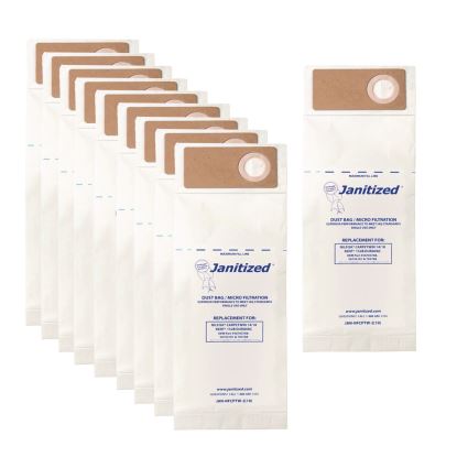 Vacuum Bags, Designed to Fit Nilfisk Advance CarpeTwin Upright 14/18, Advac and Kent 152B, DuraVac, 10/Pack, 10 Packs/Carton1