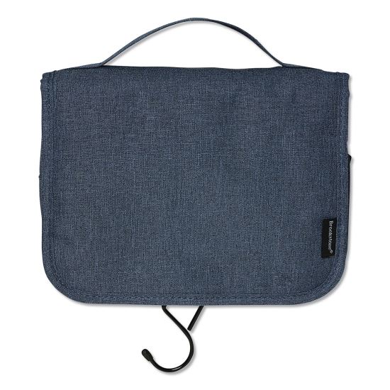 Fabric Toiletry Bag, 8.66 x 3.35 x 8.46, Blue1