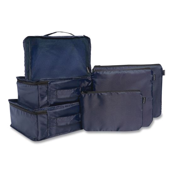 Six-Piece Travel Pouch Set, 12.2 x 1.97 x 9.65, Blue1