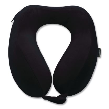 Memory Foam Fabric Travel Pillow, One Size Fits Most, 9.84 x 5.5 x 11, Black1