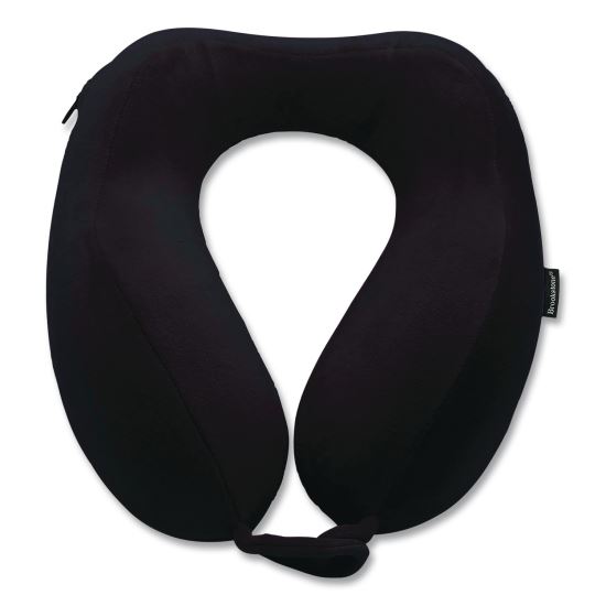 Memory Foam Fabric Travel Pillow, One Size Fits Most, 9.84 x 5.5 x 11, Black1