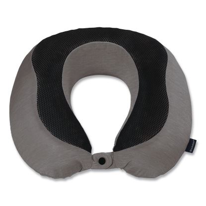 U-Shaped Memory Foam Travel Pillow, One Size Fits Most, 12.6 x 3.74 x 12.2, Gray/Black1