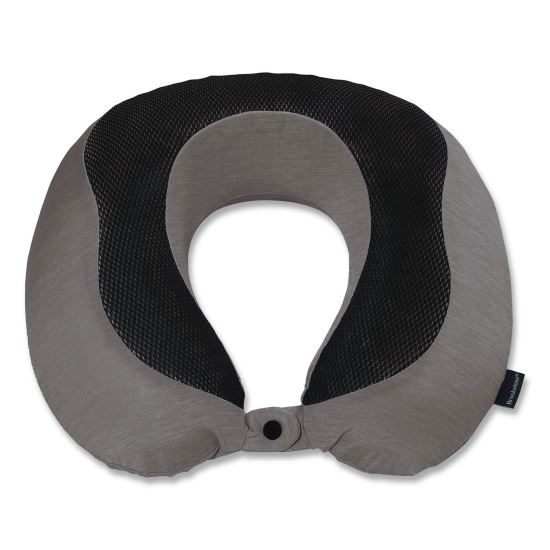 U-Shaped Memory Foam Travel Pillow, One Size Fits Most, 12.6 x 3.74 x 12.2, Gray/Black1
