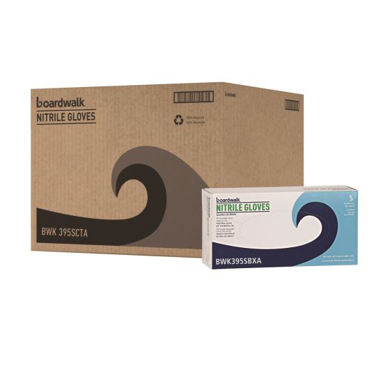 Blue Disposable Nitrile Gloves, 380 Series, Powder-Free, Large, 4 mil Thick, 9.5" Long, Blue, 100/Box, 10 Boxes/Carton1