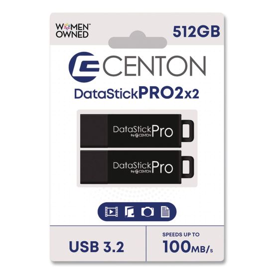 DataStick Pro USB 3.2 Type A Flash Drive, 512 GB, Black, 2/Pack1
