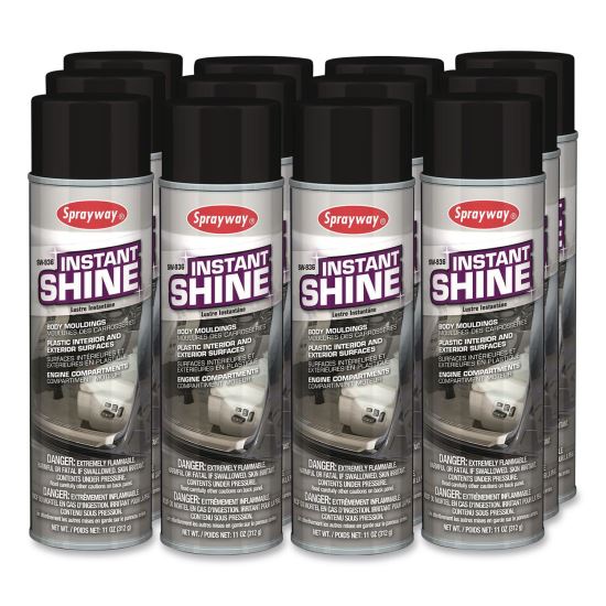 Instant Shine Silicone Spray, 12 oz Aerosol Can, 12/Carton1